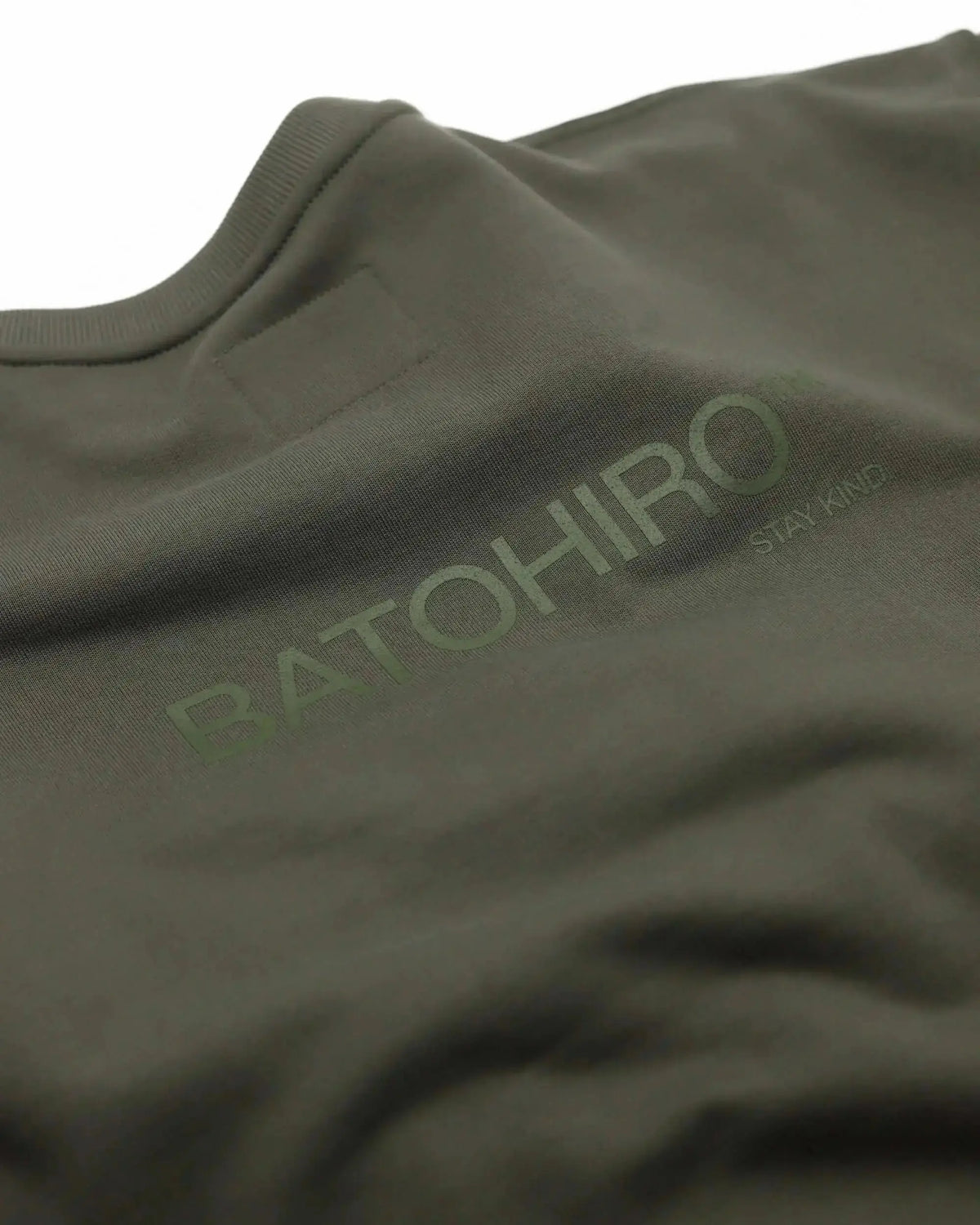Kurz geschnittenes Sweatshirt 343 – Rundhalsausschnitt, Grün Batohiro