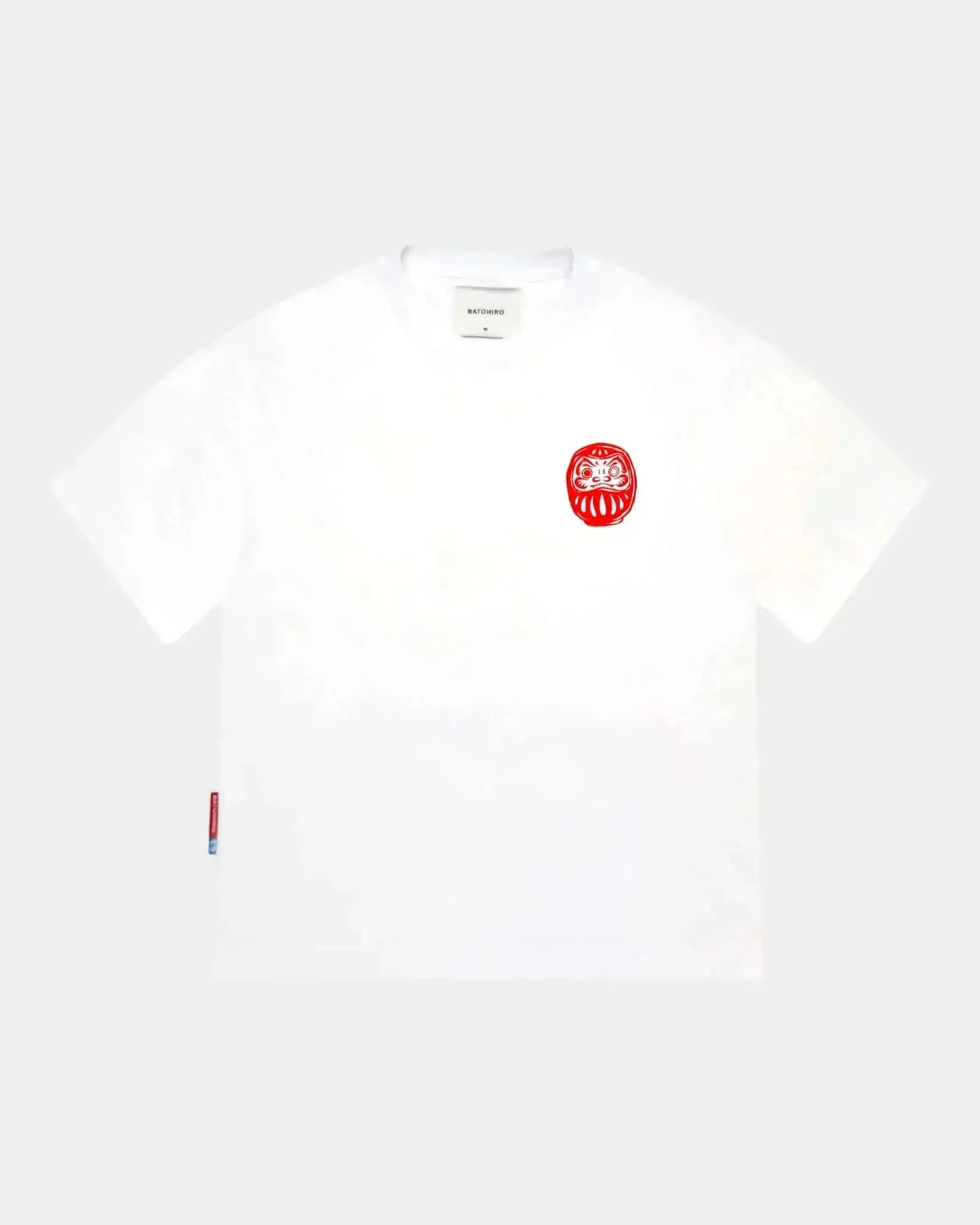 Daruma – biele skrátené oversized tričko Batohiro
