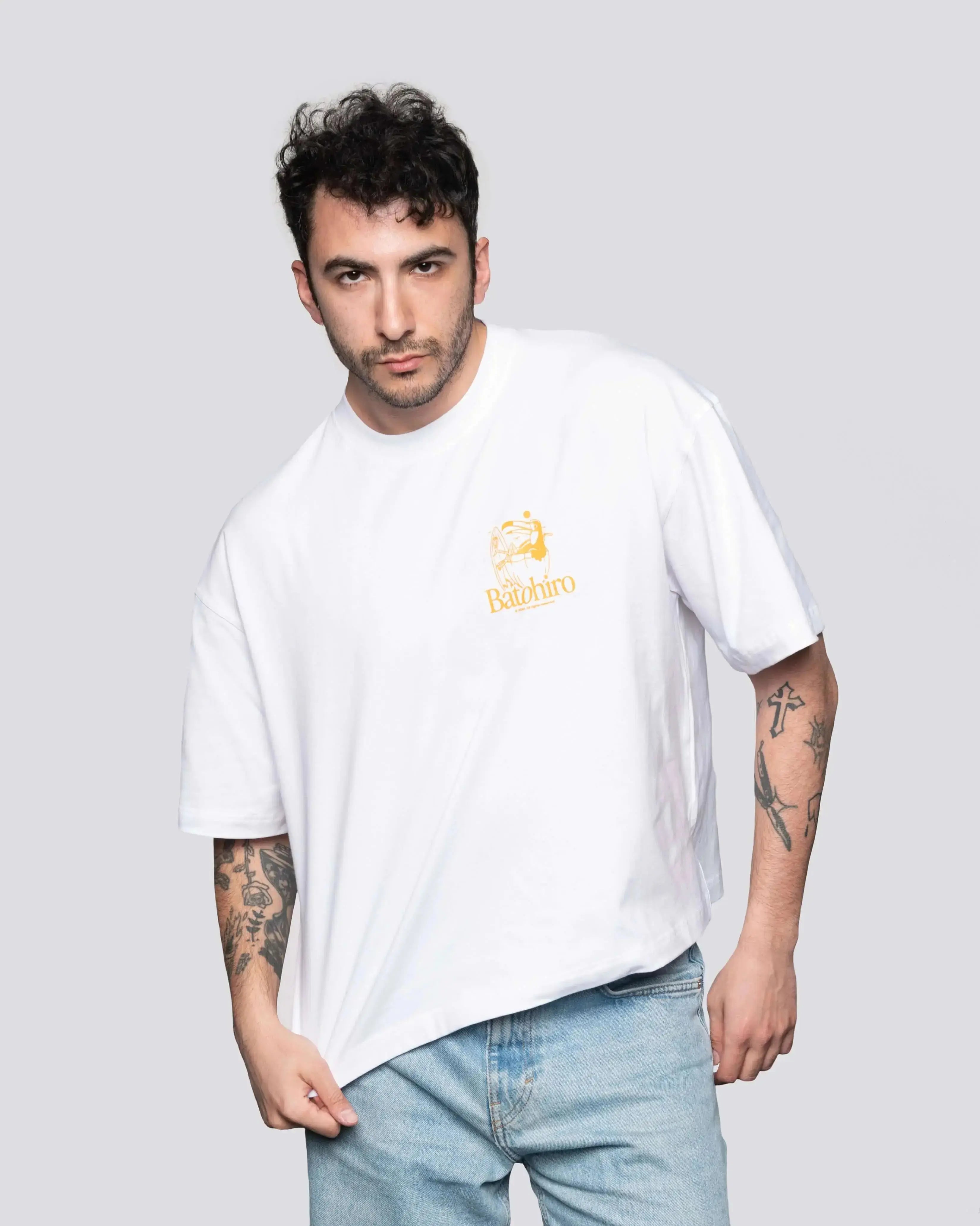 Day Off - Cropped Oversized Tee Batohiro
