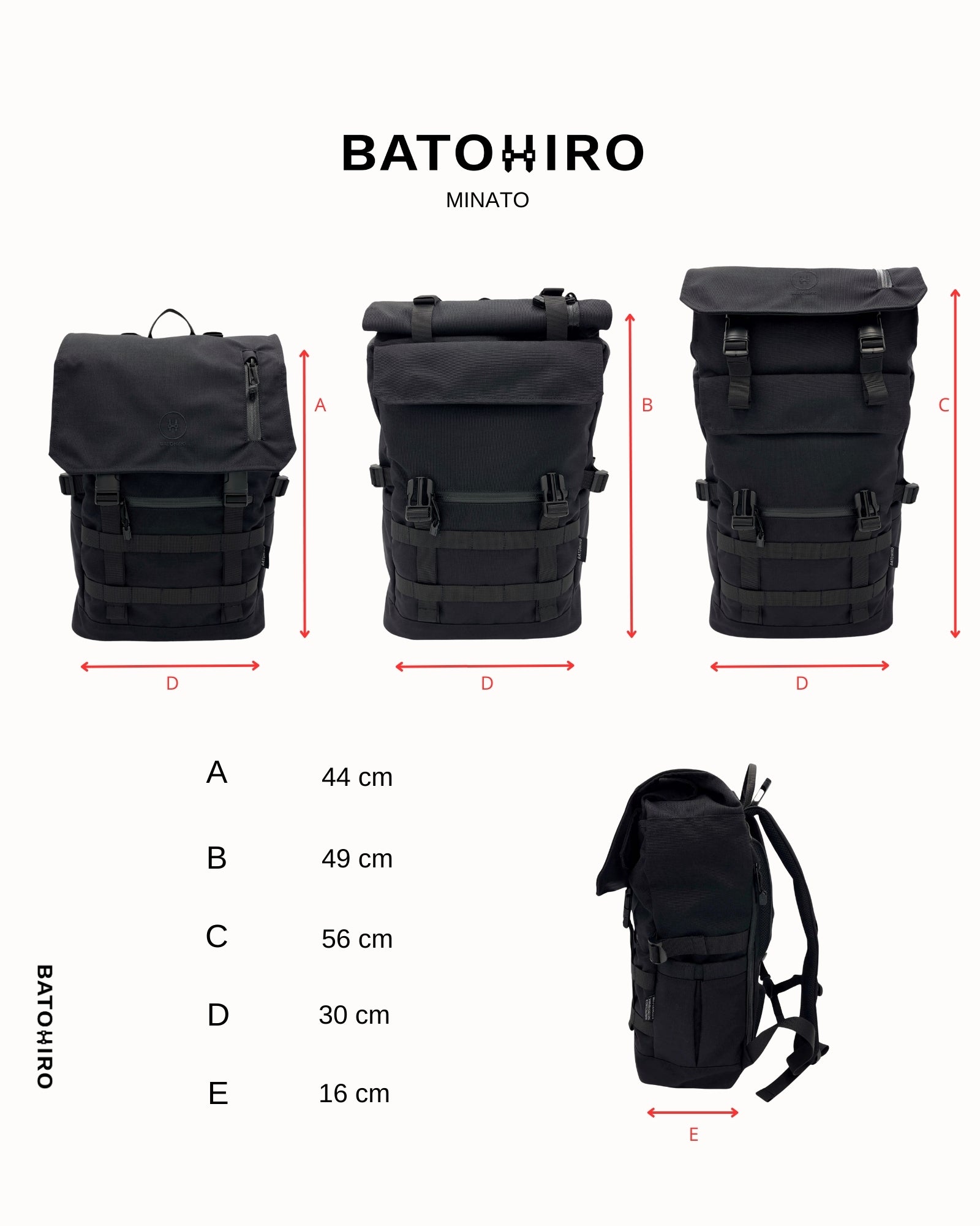 Minato Premium 40l - Dark Black