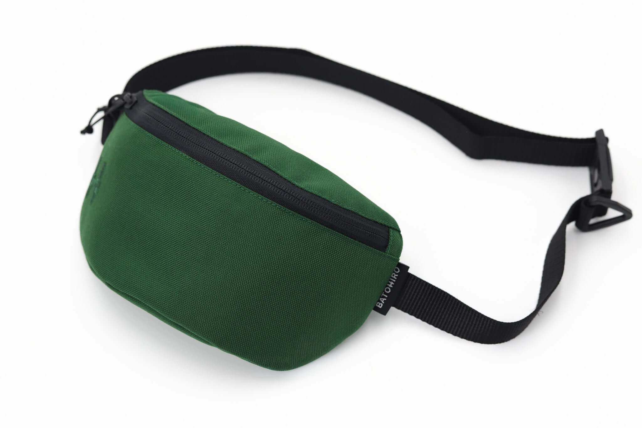 Sora 2.0 - Forest Green fanny pack with adjustable strap, showcasing minimalist design and premium materials.