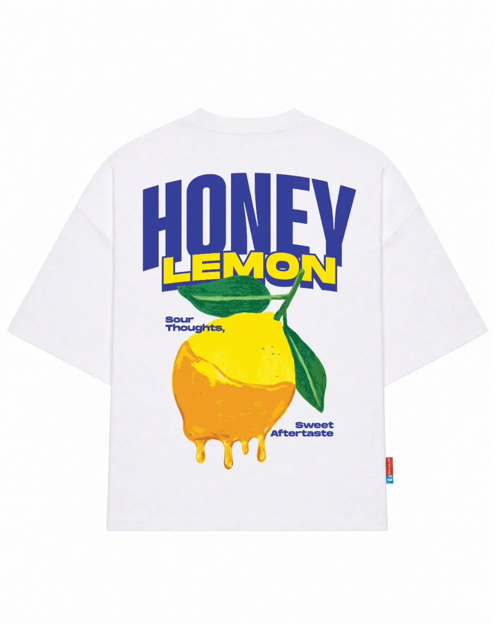 Honey Lemon - White Cropped Oversized Tee