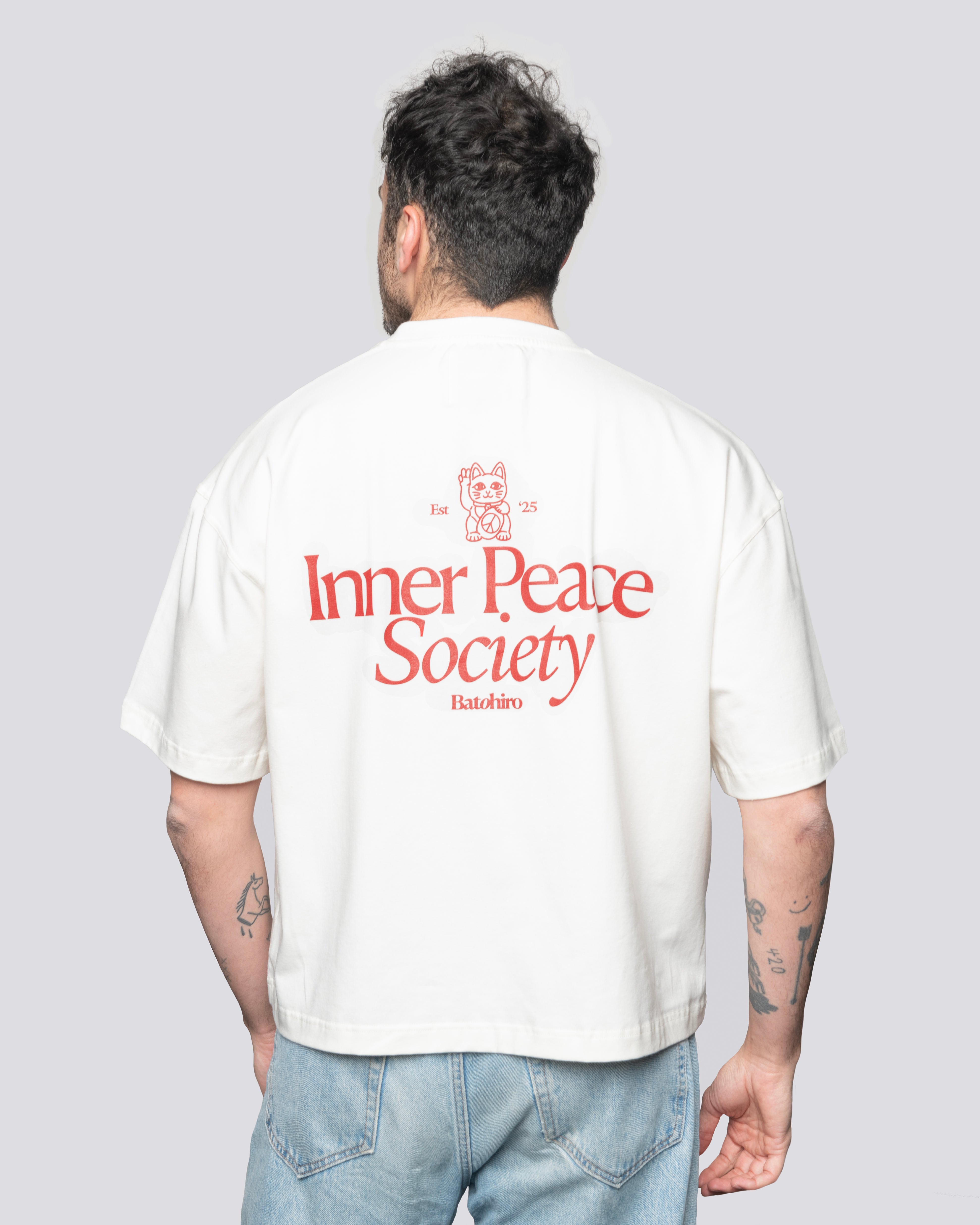 Inner Peace Society - Orezané nadrozmerné tričko