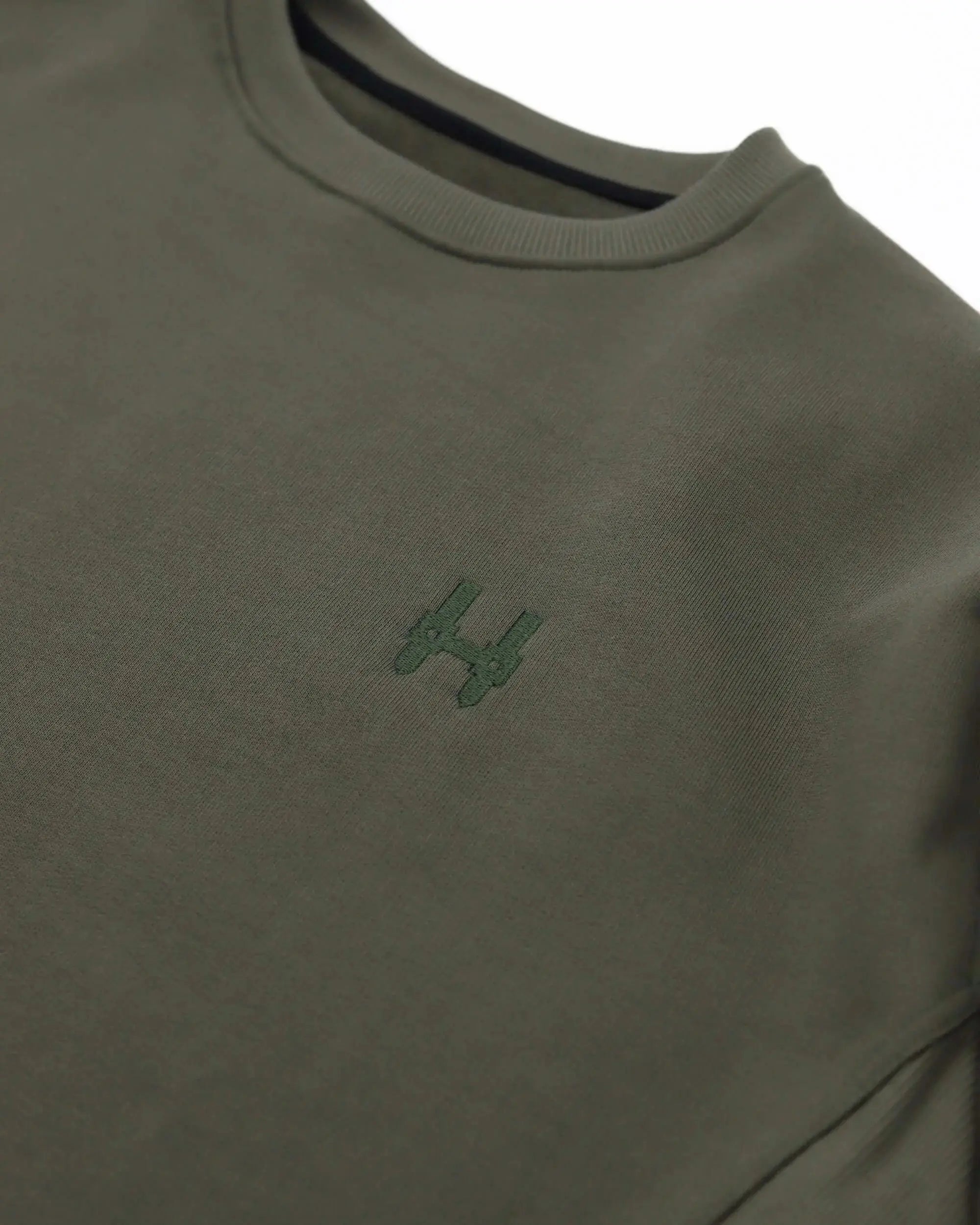 Cropped Mikina 343 - Crewneck Green Batohiro