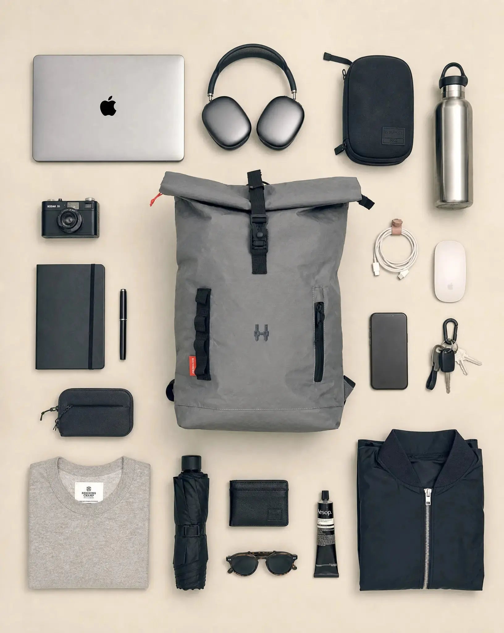 Roku Everyday 20 l – oceľovosivý batoh Roku