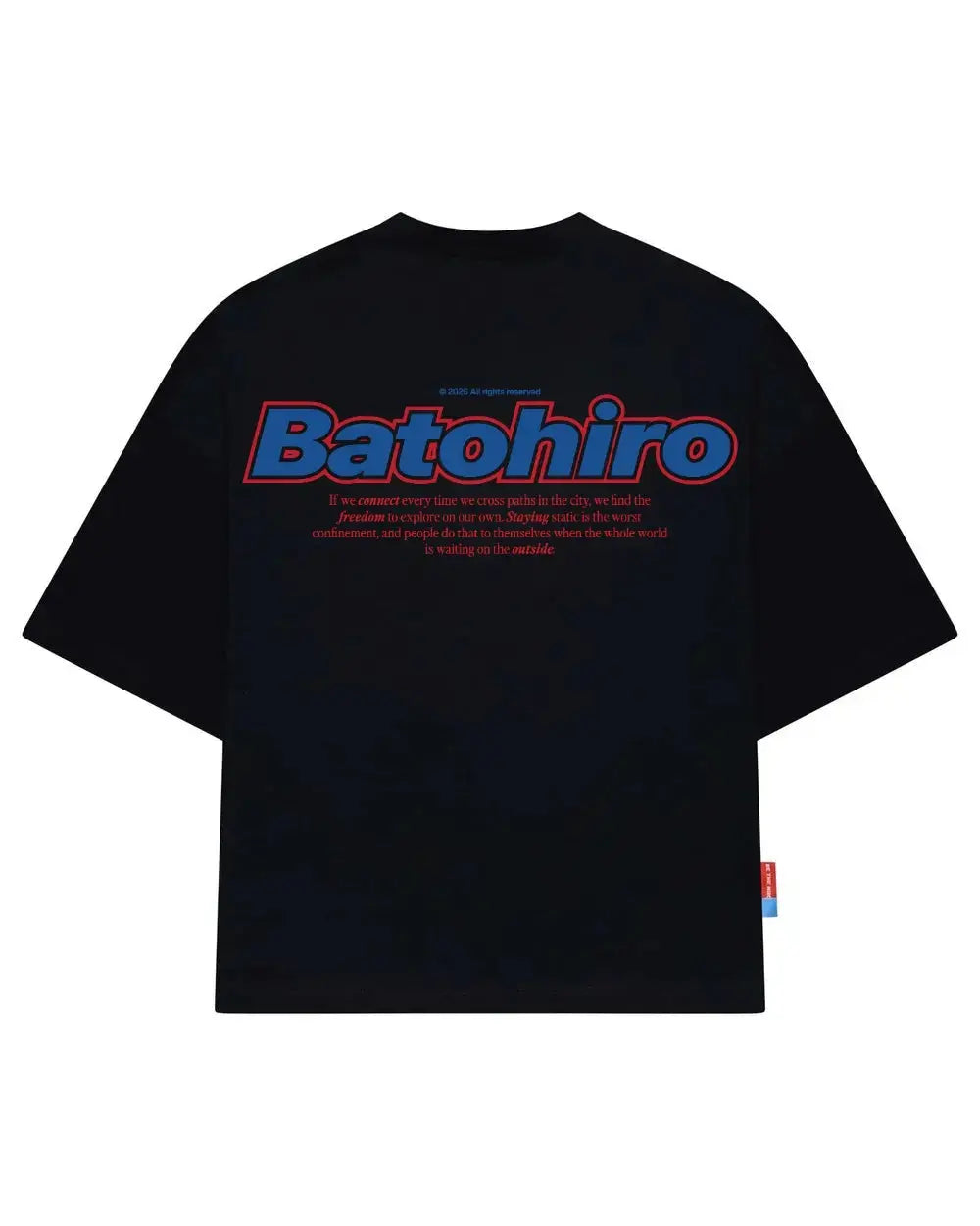 Outside – Black Cropped Oversized Tee Batohiro