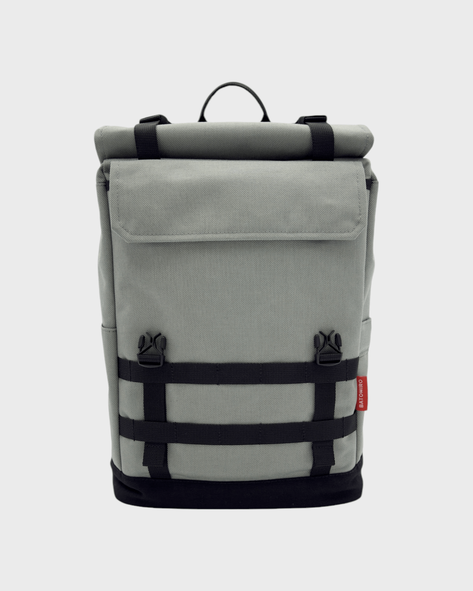 Stylish Minato Lite silver backpack with adjustable capacity and modern design for everyday use.